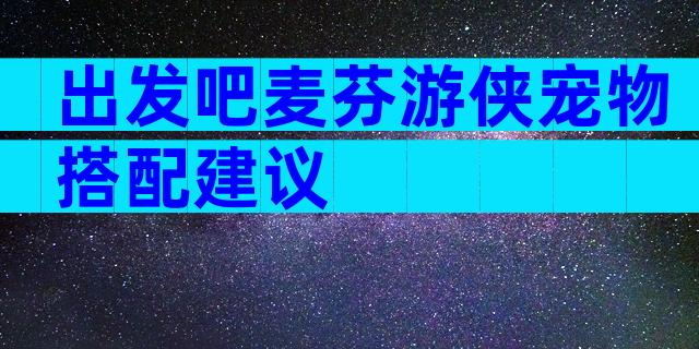 出发吧麦芬游侠宠物搭配建议