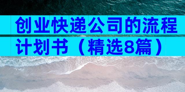 创业快递公司的流程计划书（精选8篇）