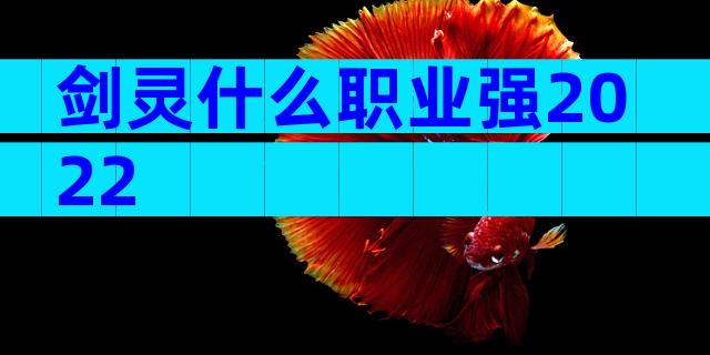剑灵什么职业强2022