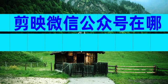 剪映微信公众号在哪