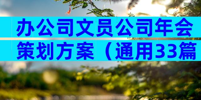 办公司文员公司年会策划方案（通用33篇）
