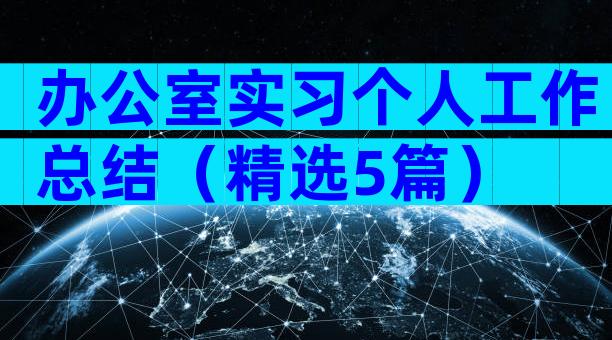 办公室实习个人工作总结（精选5篇）