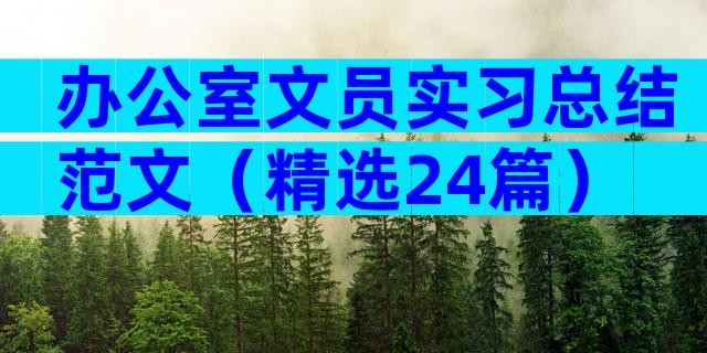 办公室文员实习总结范文（精选24篇）