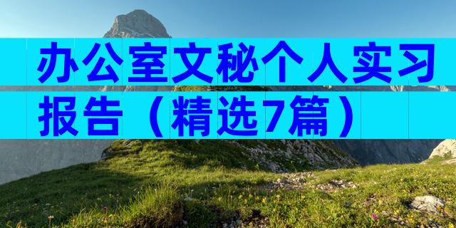 办公室文秘个人实习报告（精选7篇）