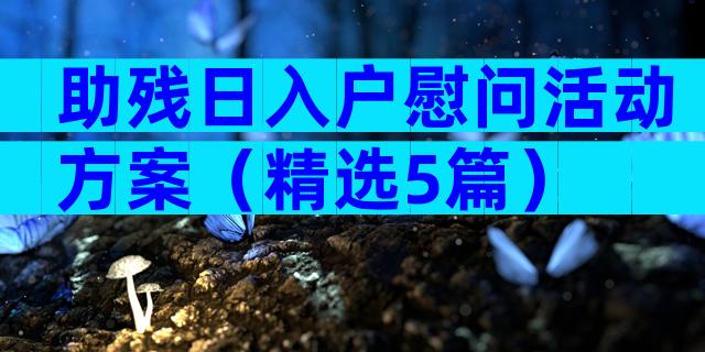 助残日入户慰问活动方案（精选5篇）