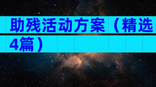 助残活动方案（精选4篇）