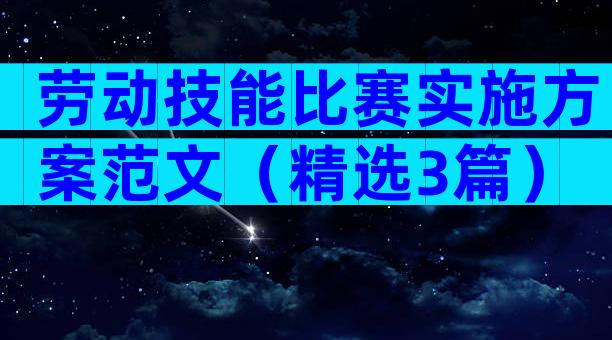 劳动技能比赛实施方案范文（精选3篇）