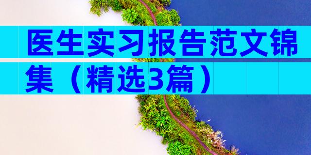 医生实习报告范文锦集（精选3篇）