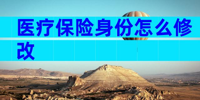 医疗保险身份怎么修改