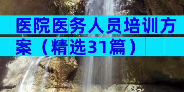 医院医务人员培训方案（精选31篇）