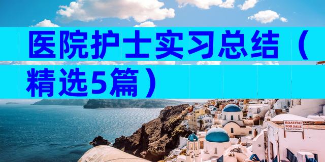 医院护士实习总结（精选5篇）