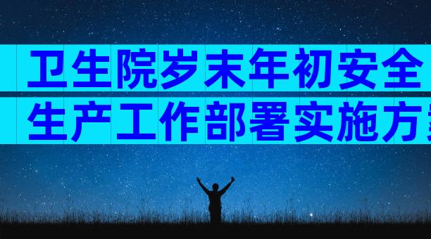 卫生院岁末年初安全生产工作部署实施方案（精选29篇）