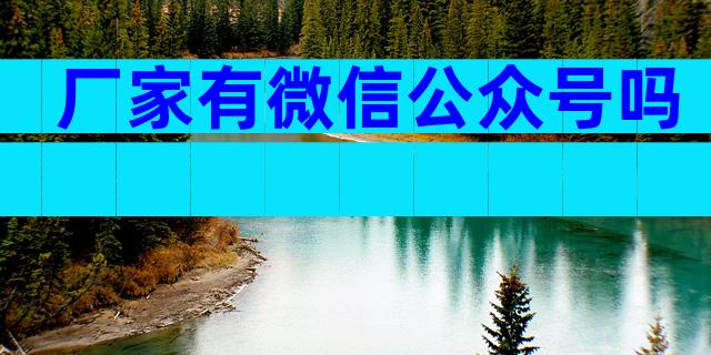 厂家有微信公众号吗