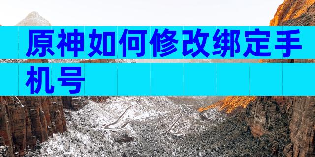 原神如何修改绑定手机号