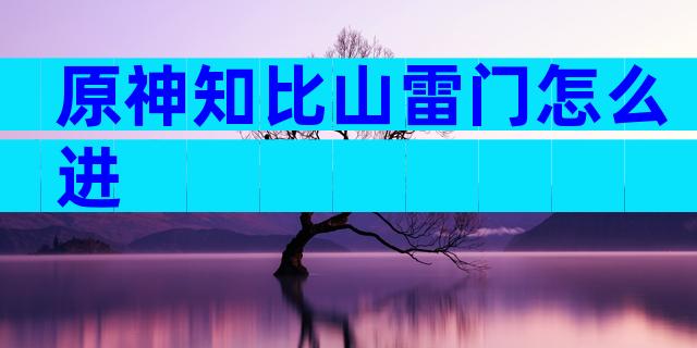 原神知比山雷门怎么进