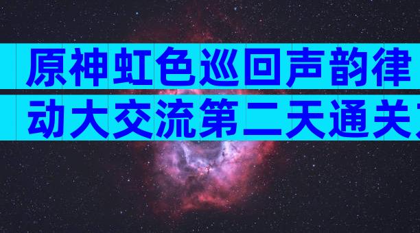 原神虹色巡回声韵律动大交流第二天通关方法