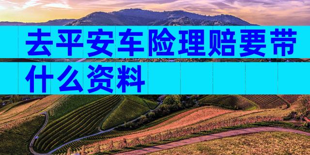 去平安车险理赔要带什么资料