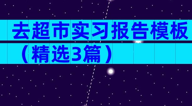 去超市实习报告模板（精选3篇）