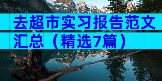 去超市实习报告范文汇总（精选7篇）