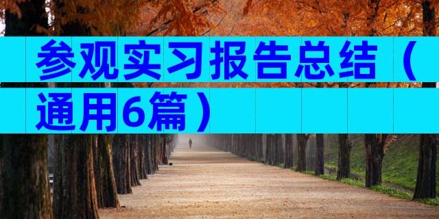 参观实习报告总结（通用6篇）