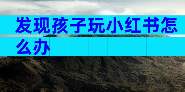 发现孩子玩小红书怎么办