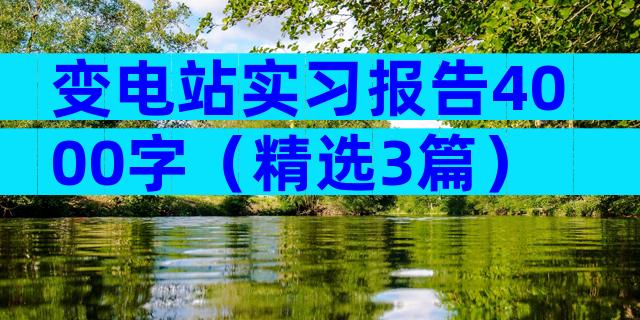 变电站实习报告4000字（精选3篇）
