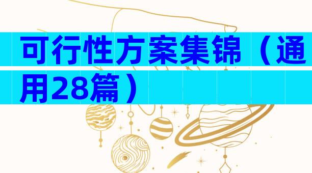 可行性方案集锦（通用28篇）