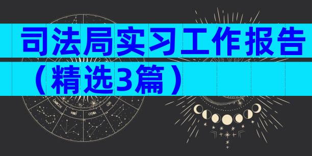 司法局实习工作报告（精选3篇）