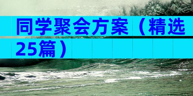 同学聚会方案（精选25篇）