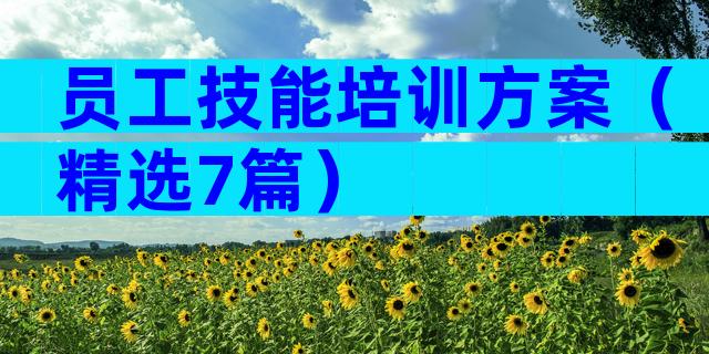 员工技能培训方案（精选7篇）