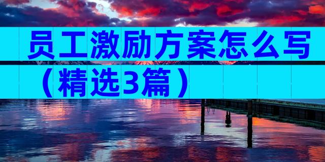 员工激励方案怎么写（精选3篇）