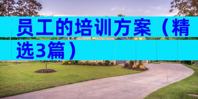 员工的培训方案（精选3篇）
