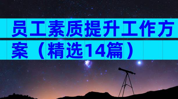员工素质提升工作方案（精选14篇）