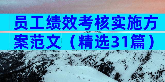 员工绩效考核实施方案范文（精选31篇）