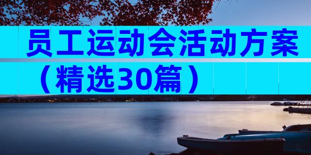 员工运动会活动方案（精选30篇）