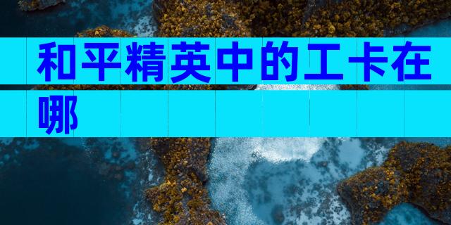 和平精英中的工卡在哪