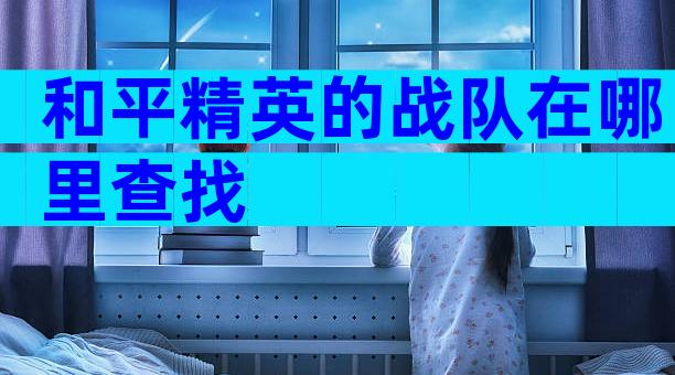 和平精英的战队在哪里查找