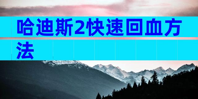 哈迪斯2快速回血方法