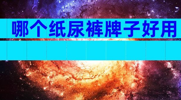 哪个纸尿裤牌子好用