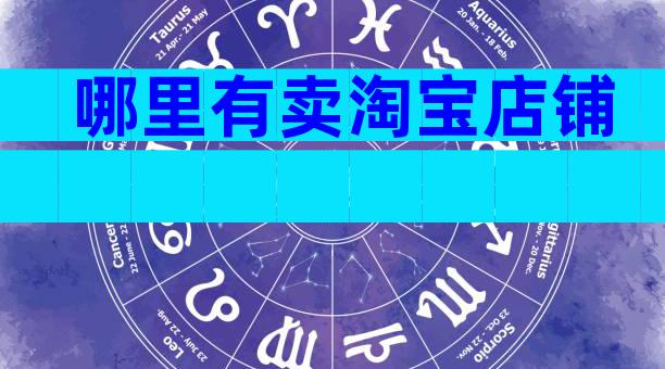 哪里有卖淘宝店铺