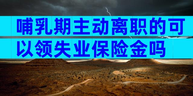 哺乳期主动离职的可以领失业保险金吗