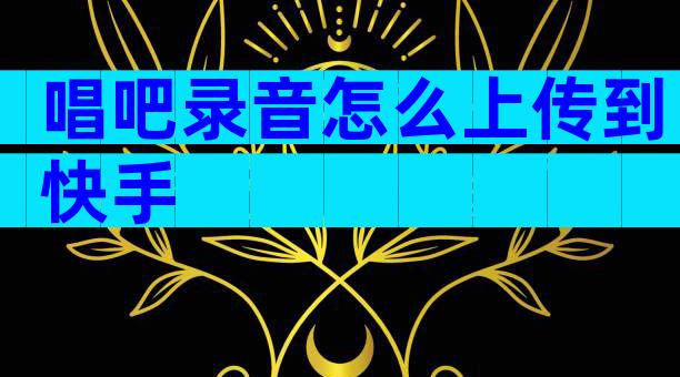 唱吧录音怎么上传到快手