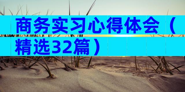 商务实习心得体会（精选32篇）