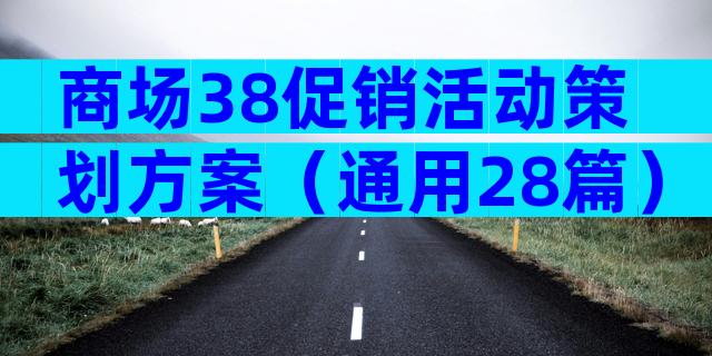 商场38促销活动策划方案（通用28篇）