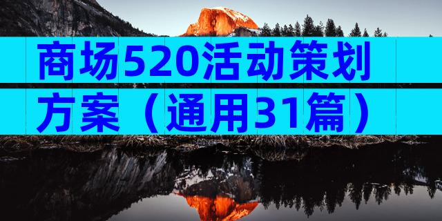 商场520活动策划方案（通用31篇）