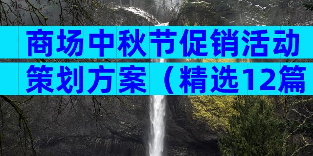 商场中秋节促销活动策划方案（精选12篇）