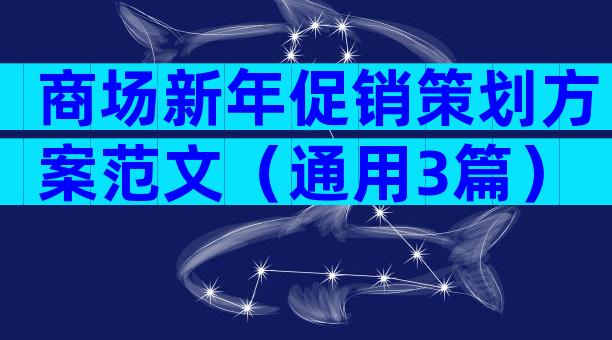 商场新年促销策划方案范文（通用3篇）