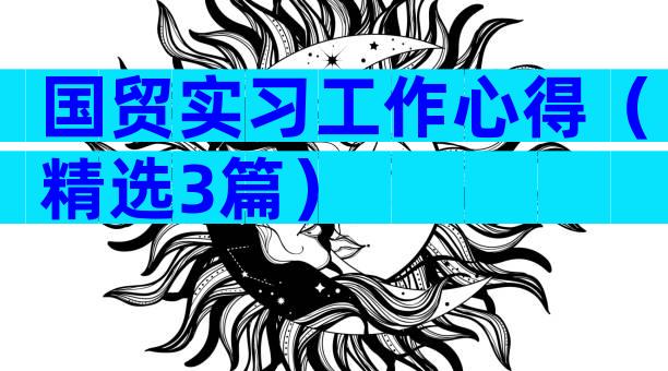 国贸实习工作心得（精选3篇）