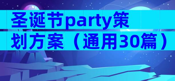 圣诞节party策划方案（通用30篇）