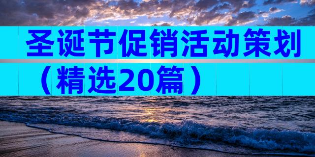 圣诞节促销活动策划（精选20篇）